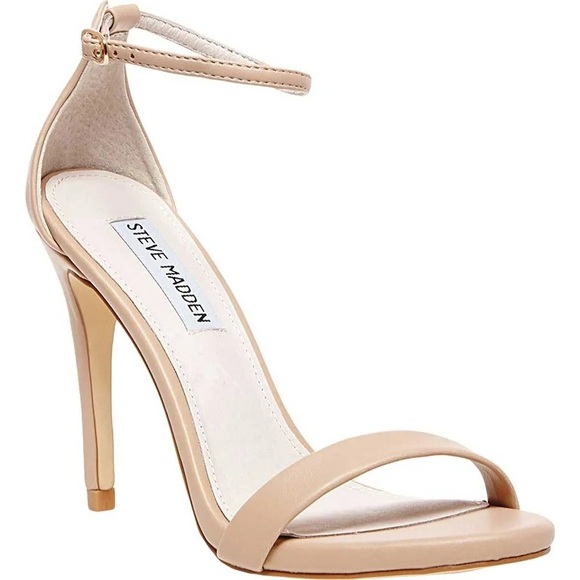 Steve Madden Stecy Tan Stiletto Heels Barely There - Picture 1 of 7